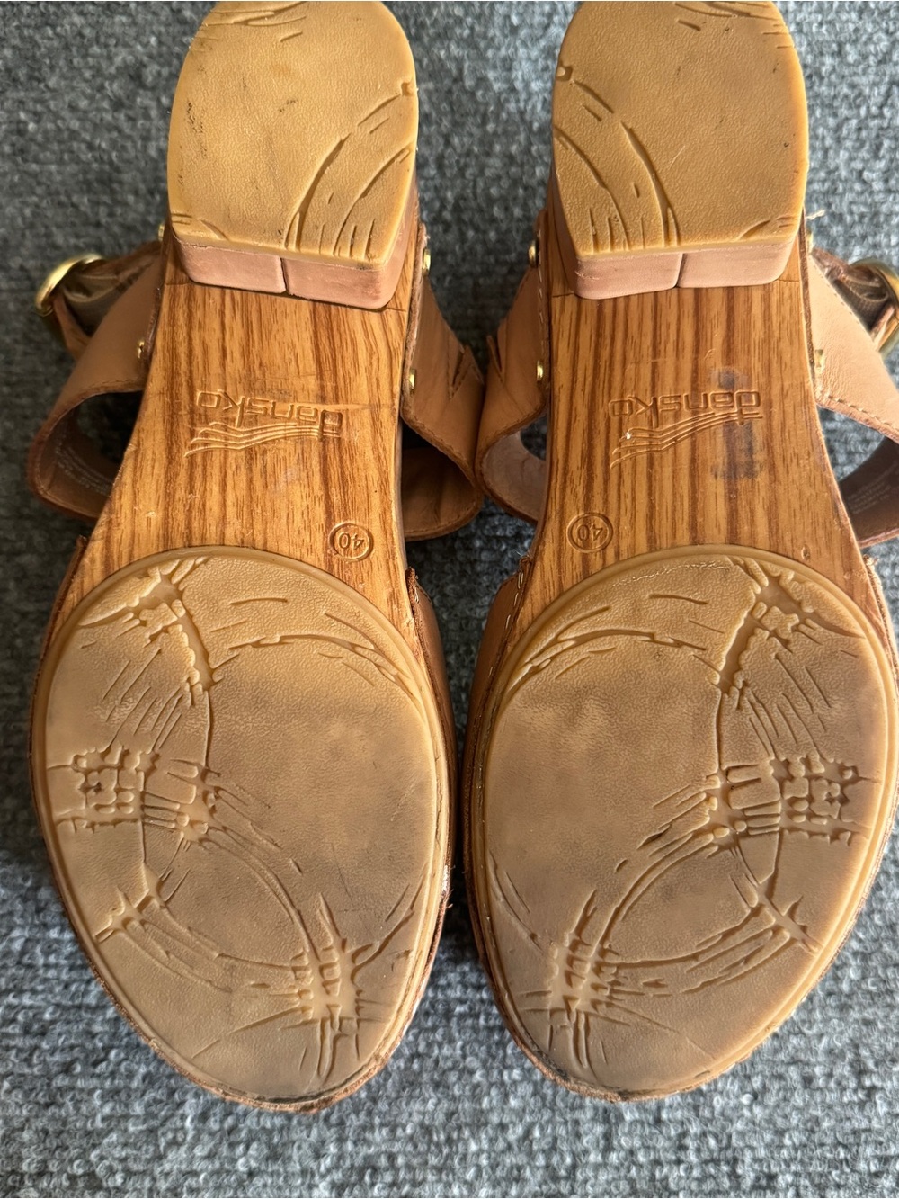Dansko Leather Slingback Malin Clog Sandals Taupe EU 40 US 9.5-10 - Picture 7 of 15